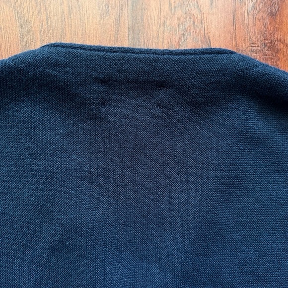 Vintage IZOD Golf Cardigan Sweater 90s Mens Large Navy Blue Embroidered Logo - Picture 13 of 16